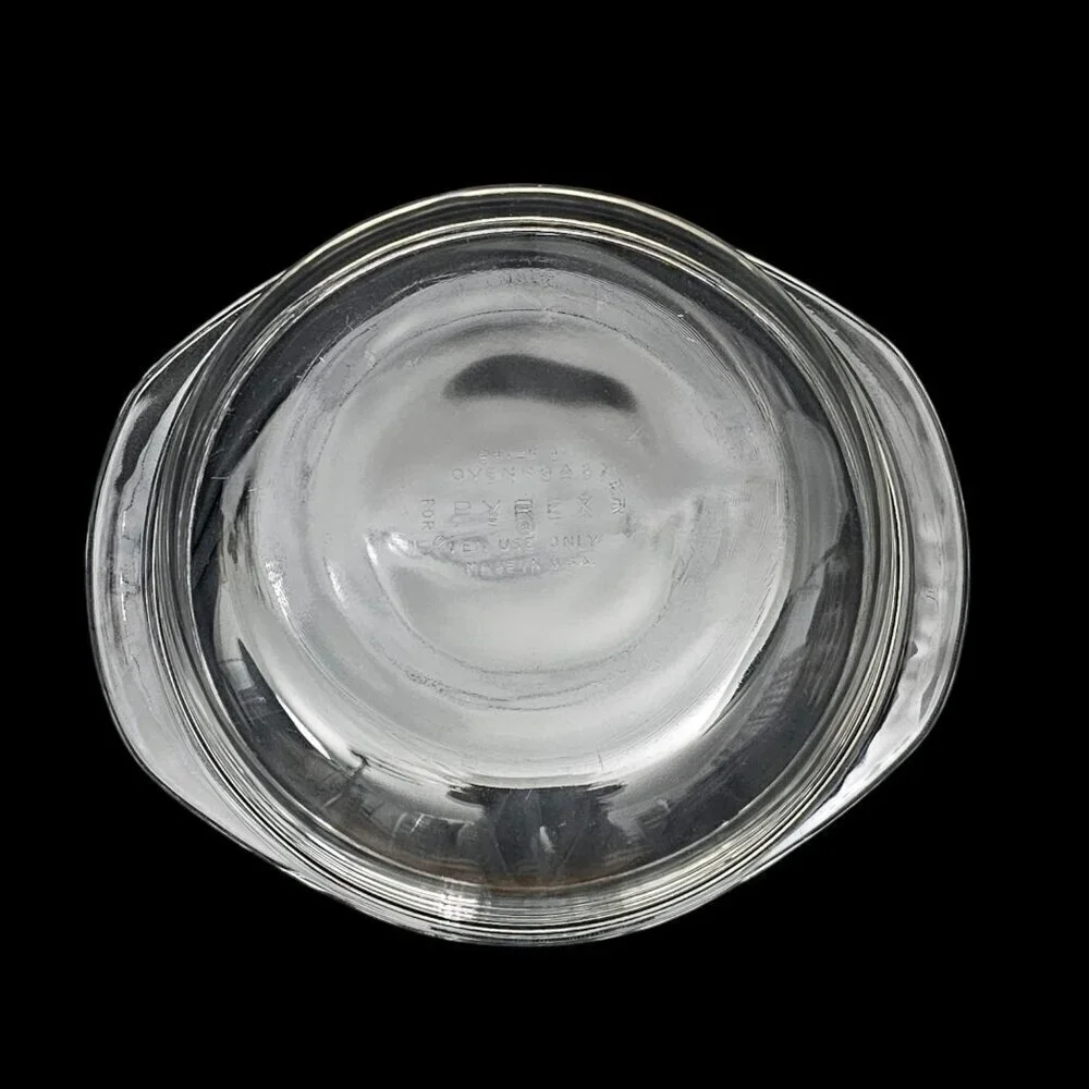 Pyrex Clear Glass Round Oven Roaster Mixing Bowl Casserole Baking Dish 9.5